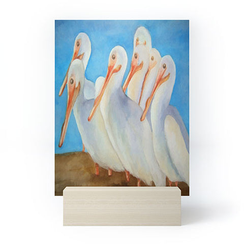 Rosie Brown Pelicans On Parade Mini Art Print