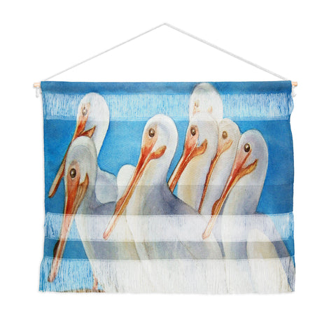Rosie Brown Pelicans On Parade Wall Hanging Landscape