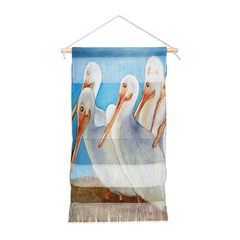 Rosie Brown Pelicans On Parade Wall Hanging Portrait