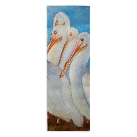 Rosie Brown Pelicans On Parade Yoga Towel