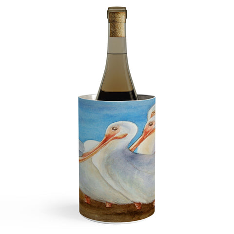 Rosie Brown Pelicans On Parade Wine Chiller