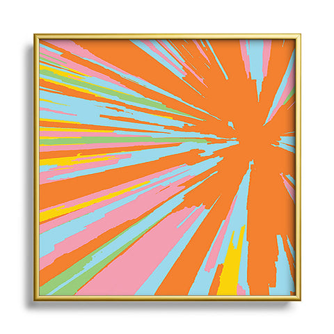 Rosie Brown Pin Wheel Metal Square Framed Art Print