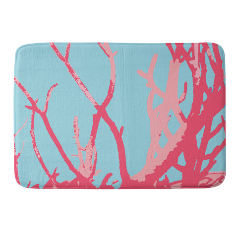 Rosie Brown Pink Seaweed Memory Foam Bath Mat