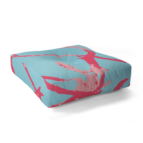 Rosie Brown Pink Seaweed Floor Pillow Square