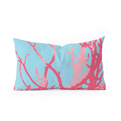 Rosie Brown Pink Seaweed Oblong Throw Pillow
