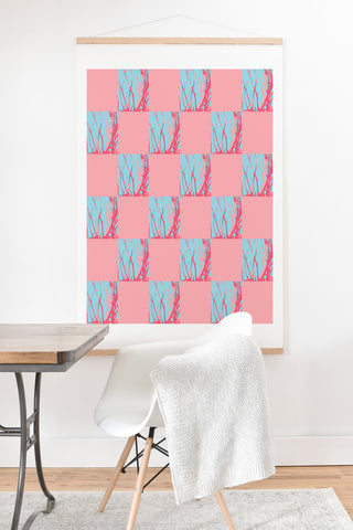 Rosie Brown Pink Seaweed Quilt Art Print And Hanger