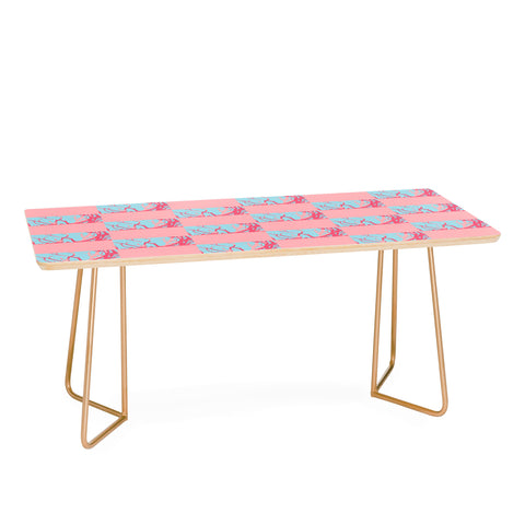 Rosie Brown Pink Seaweed Quilt Coffee Table