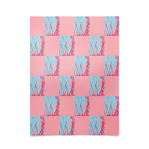 Rosie Brown Pink Seaweed Quilt Poster