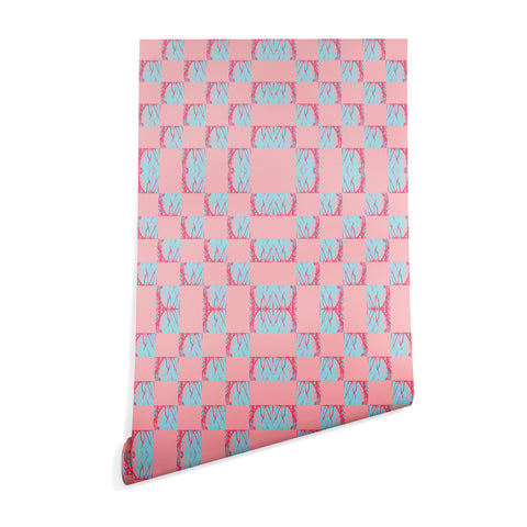 Rosie Brown Pink Seaweed Quilt Wallpaper