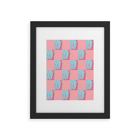 Rosie Brown Pink Seaweed Quilt Framed Art Print