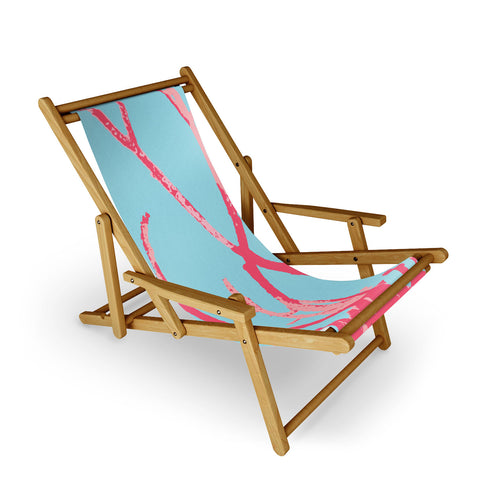 Rosie Brown Pink Seaweed Sling Chair