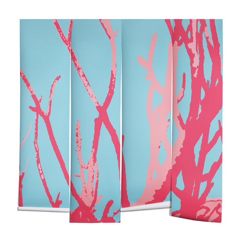 Rosie Brown Pink Seaweed Wall Mural