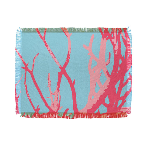 Rosie Brown Pink Seaweed Throw Blanket