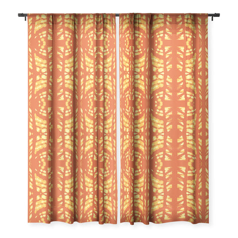 Rosie Brown Pumpkin Latte Sheer Window Curtain