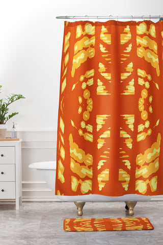 Rosie Brown Pumpkin Latte Shower Curtain And Mat