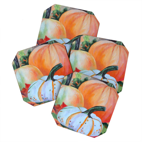 Rosie Brown Pumpkin Patch Coaster Set