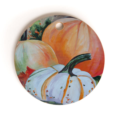 Rosie Brown Pumpkin Patch Cutting Board Round