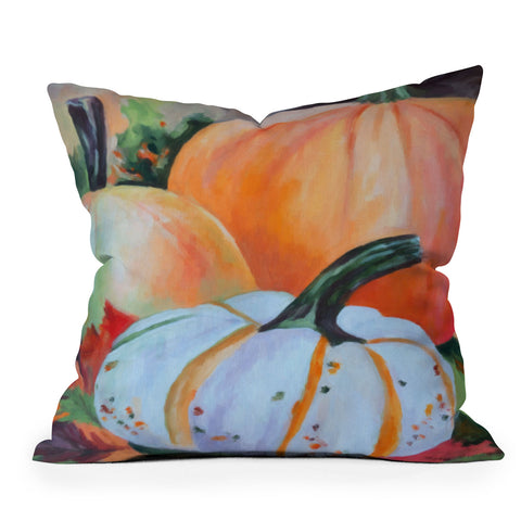 Rosie Brown Pumpkin Patch Throw Pillow