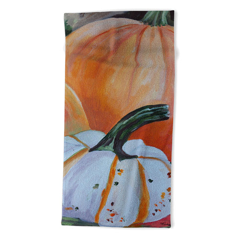 Rosie Brown Pumpkin Patch Beach Towel