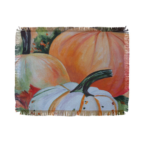 Rosie Brown Pumpkin Patch Throw Blanket