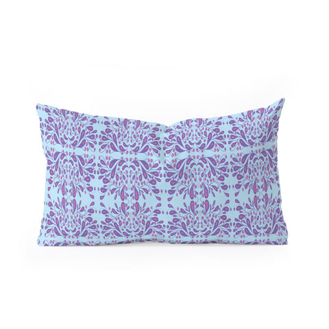 Rosie Brown Purple Blooms Oblong Throw Pillow
