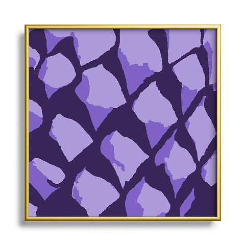 Rosie Brown Purple Gum Drops Metal Square Framed Art Print