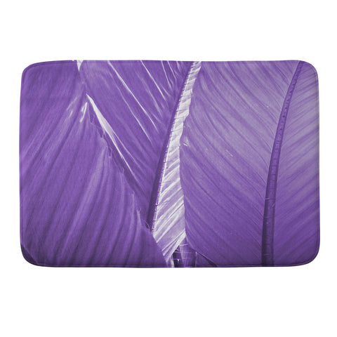 Rosie Brown Purple Palms Memory Foam Bath Mat
