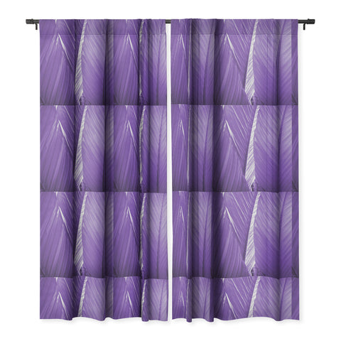 Rosie Brown Purple Palms Blackout Window Curtain