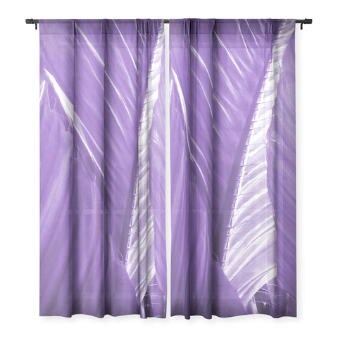 Rosie Brown Purple Palms Sheer Non Repeat