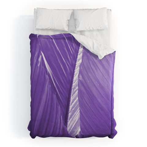 Rosie Brown Purple Palms Duvet Cover