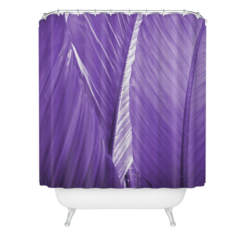 Rosie Brown Purple Palms Shower Curtain
