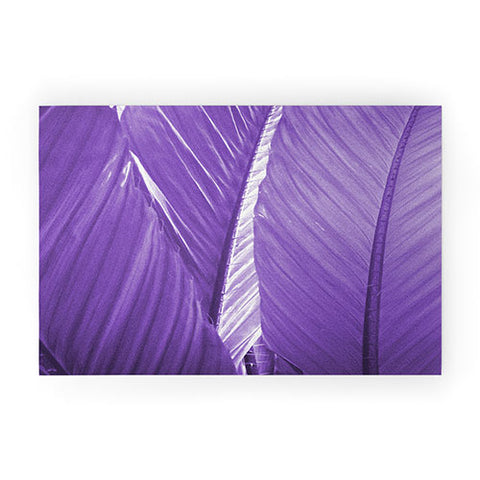 Rosie Brown Purple Palms Welcome Mat