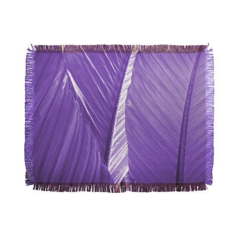 Rosie Brown Purple Palms Throw Blanket
