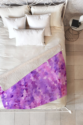 Rosie Brown Purple Perfection Fleece Throw Blanket