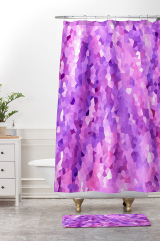 Rosie Brown Purple Perfection Shower Curtain And Mat