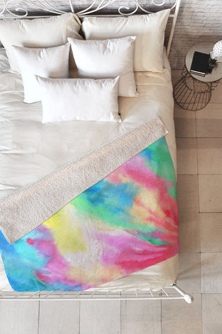 Rosie Brown Rainbow Connection Fleece Throw Blanket