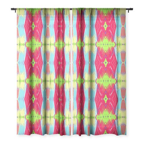 Rosie Brown Rainbow Palms Sheer Window Curtain