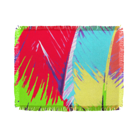 Rosie Brown Rainbow Palms Throw Blanket