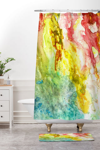 Rosie Brown Ray of light Shower Curtain And Mat