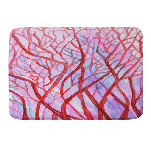 Rosie Brown Red Coral Memory Foam Bath Mat