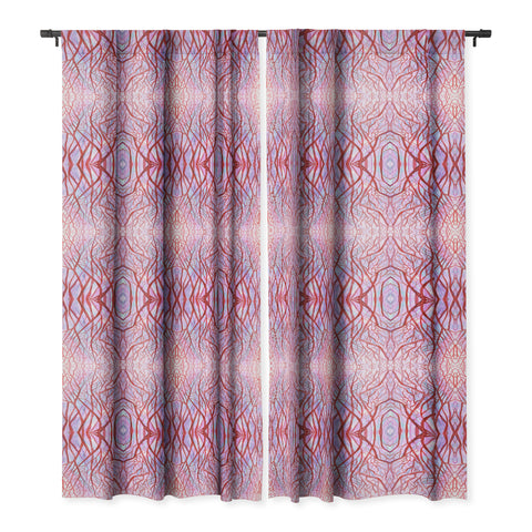Rosie Brown Red Coral Blackout Window Curtain