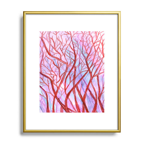 Rosie Brown Red Coral Metal Framed Art Print