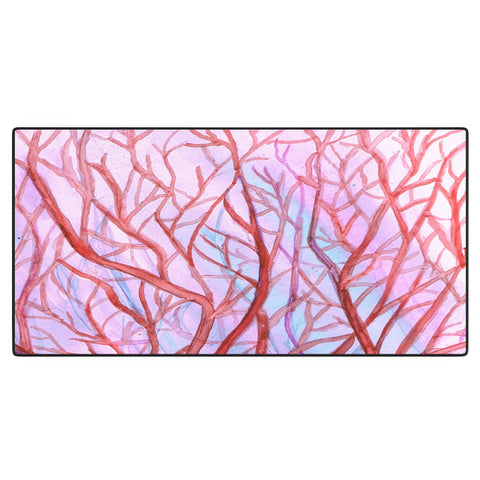 Rosie Brown Red Coral Desk Mat