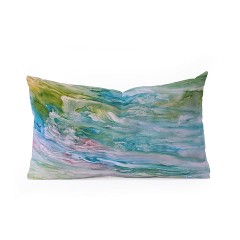 Rosie Brown Reflections In Watercolor Oblong Throw Pillow