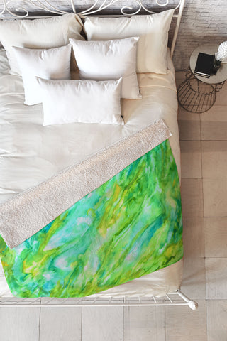 Rosie Brown River Flow Fleece Throw Blanket