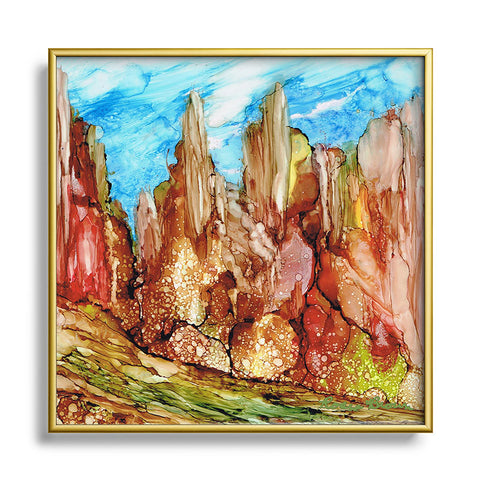 Rosie Brown Rocky Southwest Square Metal Framed Art Print
