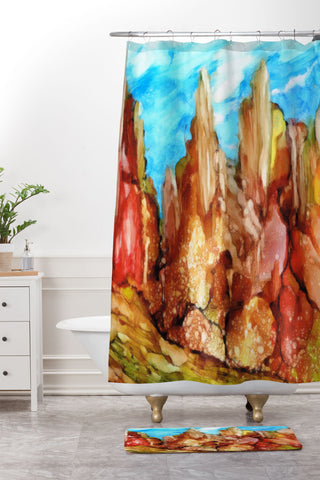 Rosie Brown Rocky Southwest Shower Curtain And Mat