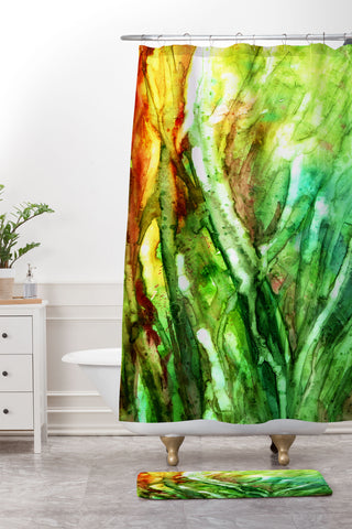 Rosie Brown Seagrass Shower Curtain And Mat