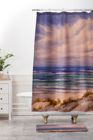 Rosie Brown Seascape 1 Shower Curtain And Mat