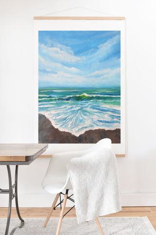 Rosie Brown Seashore Foam Art Print And Hanger